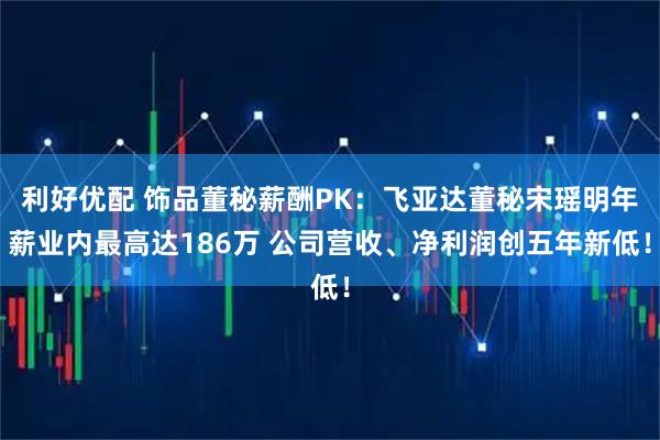 利好优配 饰品董秘薪酬PK：飞亚达董秘宋瑶明年薪业内最高达186万 公司营收、净利润创五年新低！